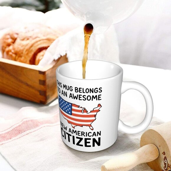 Funny New American Citizen Coffee Mug - This Mug Belongs To An Awesome - Picture 2 of 6